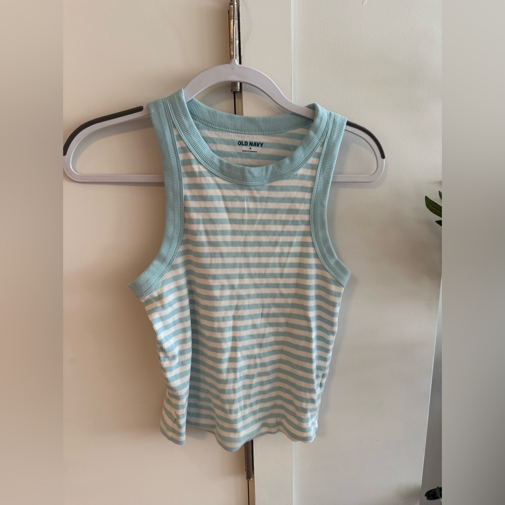 Old Navy Striped Mint Tank Top